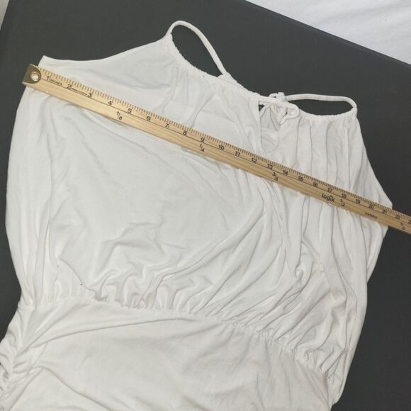 New Victoria's Secret White Ruched Fitted Dress Large - Picture 6 of 9